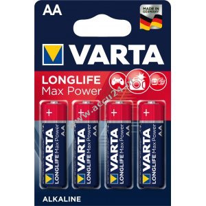 Varta Max Tech Alkaline AA Mignon-batterij 4pcs blisterverpakking
