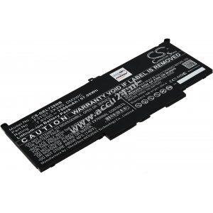 Batterij geschikt voor Laptop Dell Breedtegraad 12 7290, Breedtegraad 13 7390, Breedtegraad 14 7480, Type F3YGT