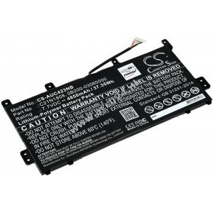 Accu geschikt voor Laptop Asus Chromebook C423NA-EB0048, Chromebook C523NA-DH02, Type C21N1808 e.a.