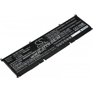 Accu geschikt voor Laptop Dell XPS 15 9500 R1505S, XPS 15 9500 R1845S, Type DVG8M o.a.