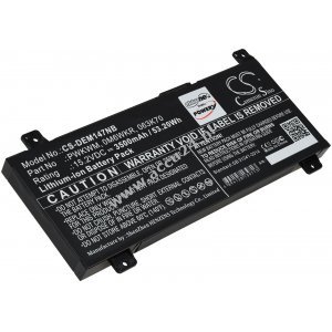 Batterij geschikt voor Laptop Dell Inspiron 14 7466, Inspiron 14 7477, Type 0M6WKR