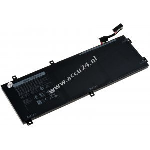 Batterij geschikt voor Laptop Dell XPS 15 9560, XPS 15 9570, Type 62MJV