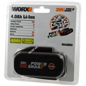 WORX Accu WA3553 20V 4,0Ah Li-Ion