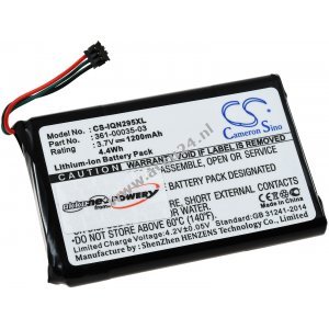 Batterij voor Navigatie GPS Garmin nvi 2495 LMT / 2595 LMT / 2585TV / 2545 LMT / Type 361-00035-03 en andere