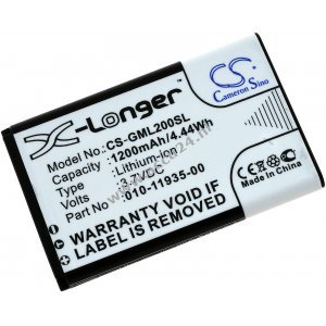 Batterij geschikt voor navigatie, GP S-Receiver Garmin GLO, GLO 2, Type 010-02184-01 e.a.