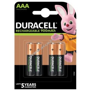 Duracell Duralock Opladen Ultra AAA Micro HR3 HR03 Batterij 900mAh 4 pack blisterverpakking