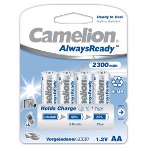 Camelion HR6 Mignon AA AlwaysReady 4-pack blisterverpakking 2300mAh