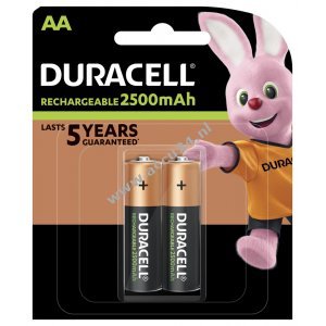 Duracell Duralock Recharge Ultra Mignon AA HR6 LR6 LR06 MN1500 4906 Oplaadbare batterij, 2-pack blisterverpakking