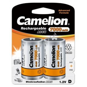 Camelion Ni-MH oplaadbare batterij HR20 Mono D 2 pack blister 7000mAh