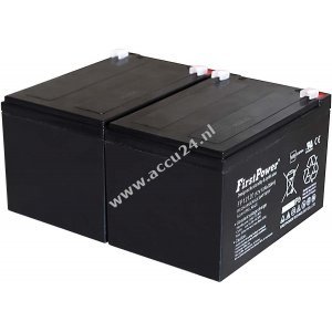 FirstPower Lood-Gel Accu voor USV APC RBC6 12Ah 12V VdS