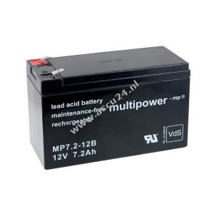 Loodbatterij (multipower ) MP7,2-12B VdS