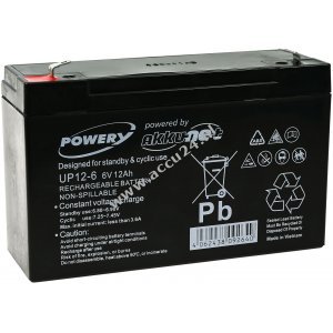 Powery Lood gel batterij 6V 12Ah