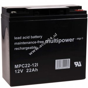 Loodbatterij (multipower) MP22-12C cyclusbestendig
