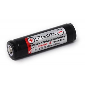 Eagletac 14500 Li-Ion accu 3,7V 750mAh IC-Protected