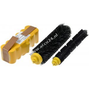 Accu voor iRobot Roomba 700/760/770/780 + Set reinigingsborstel