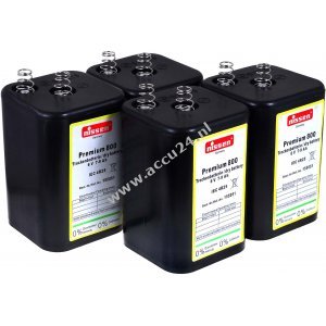 4R25 6V-Blokbatterij Vervanging voor Nissen Lantaarn accu IEC 4R25 4 per Set