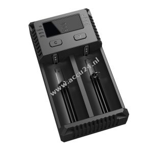 Lader Nitecore NEW i2 1A voor Li-Ion (18650, 14650, 12650), NiMH, NiCd (AA, AAA, AAAA, C, D)