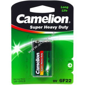 Batterie Camelion Super Heavy Duty 6F22 9-V-Block (10 x 1er Blister)