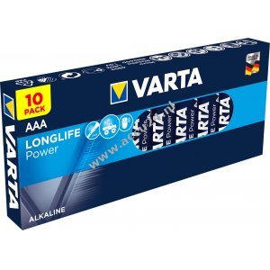 Batterij Varta 4003 Industrile microcel LR03 AAA Pakket van 10 stuks