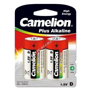 Batterij Camelion Plus Alkaline LR20 Baby D Blister van 2