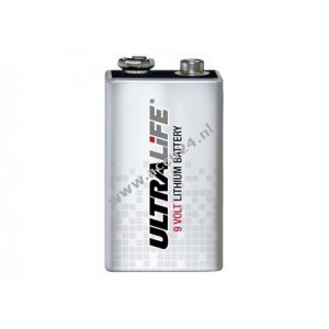 Lithium batterij Ultralife U9VL-J-P/ CR9V 9V blok