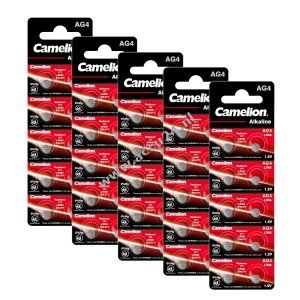 50x Camelion knoopcel LR66 / AG4 / G4 / LR626 / 177 / SR626W / GP77A / 377