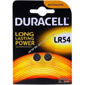 Duracell Knoopcel LR54 LR1130 AG10 Blister van 2