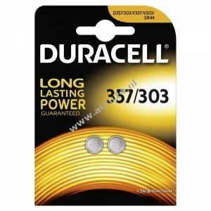 Duracell Knoopcel 303/ 357/ SR44 / SR44W / SR1154W 2 stuks blisterverpakking