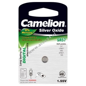 Camelion Zilverkleurige knoopcel SR57 / SR57W / G7 / LR927 / 395 / SR927 / 195 1pc blisterverpakking