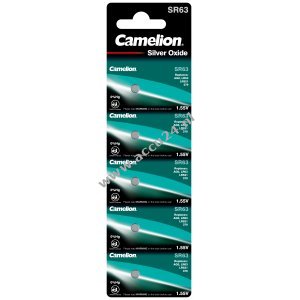 Camelion Zilveroxide knoopcel SR63 / SR63W / G0 / 379 / 379S / SR521 5pcs blisterverpakking