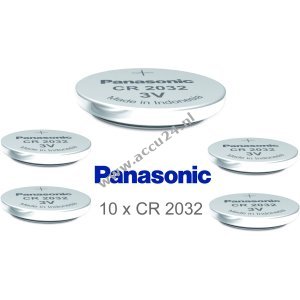 Panasonic Lithium knoopcel CR2032 / DL2032 / ECR2032 10 stuks los