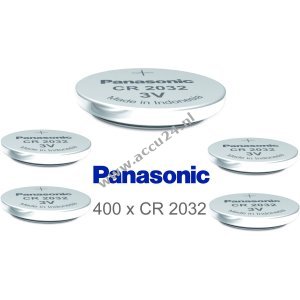 Panasonic Lithium knoopcel CR2032 / DL2032 / ECR2032 400 stuks los