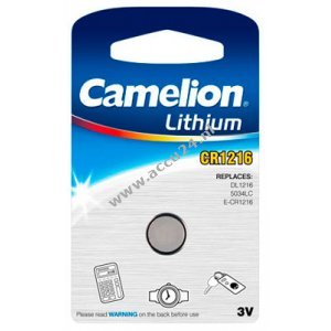 Lithium knoopcel Camelion CR1216 1er blisterverpakking