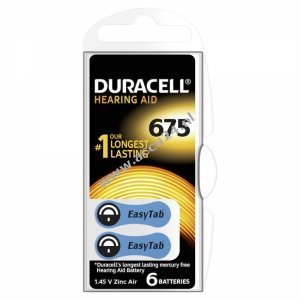 Duracell Hoortoestelbatterij 675AE / AE675 / DA675 / PR1154 / PR44 / V675AT 6-pack blisterverpakking