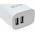 Powery Multi-charge adapter met 2 USB-aansluitingen 2.4A Wit