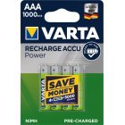 Varta Power Battery Ready2Use Micro AAA HR03 LR03 Blister van 4 1000mAh