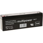 Loodbatterij (multipower) MP2,3-12 vervangt MP2,2-12 Vds
