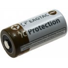 EagleTac CR123 A Li-Ion batterij 16340 (CR123A, RC R123) 750mAh 3,7V IC Bescherming