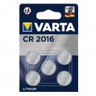 Lithium knoopcel, batterij Varta CR 2016, IEC CR2016, vervangt ook DL2016, 3V 5-pack blisterverpakking