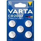 Lithium knoopcel Varta CR2032, vervangt DL2032 IEC CR2032 5-pack blisterverpakking