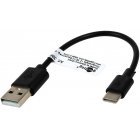 goobay USB-C oplaad- en synchronisatiekabel voor apparaten met USB-C-aansluiting, 0,1 m, zwart